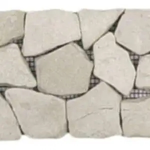 White Opus Mosaic Interlocking Border