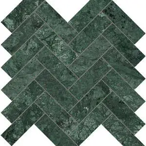 Diosa Verde 1.25×4 Herringbone Mosaic
