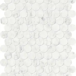 Eterna Bianco 1.25 Honed Penny Round Mosaic