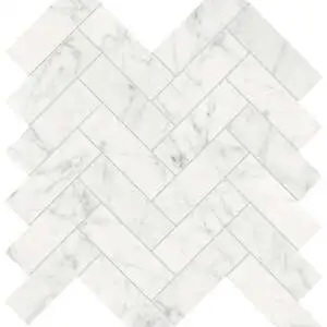 Eterna Bianco Herringbone Mosaic