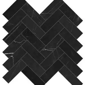 Galaxia Nero Herringbone Mosaic