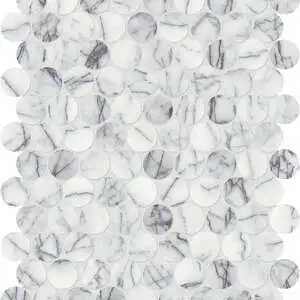 Lilac Volta 1.25 Penny Round Mosaic