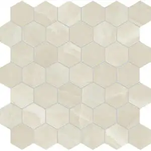 Onyx Crema Hexagon Mosaic