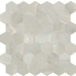 Onyx Feather Hexagon Mosaic