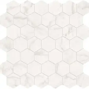Ariel Bianco Hexagon Mosaic
