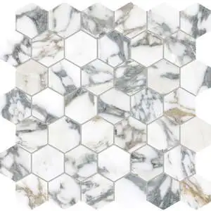 Arabescato Corchia Hexagon Mosaic