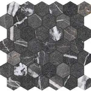 Calacatta Noir Hexagon Mosaic