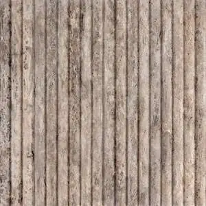 Fluted Field Tile 6" x 24" Silver Travertine