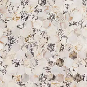 2" Hexagon Mosaic Afyon Violet