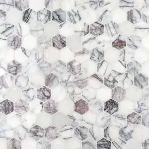 2" Hexagon Mosaic Lilac