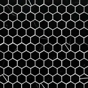 2" Hexagon Mosaic Nero Marquina