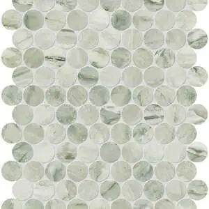 Moscato Argento 1.25 Penny Round Mosaic