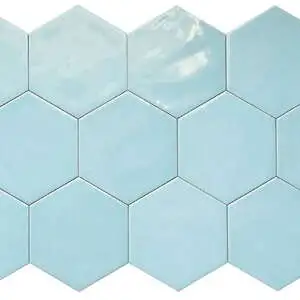 Ronda 5.5X6.3” Blue Hexagon