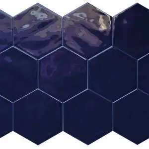 Ronda 5.5X6.3” Cobalt Hexagon