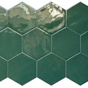 Ronda 5.5X6.3” Green Hexagon