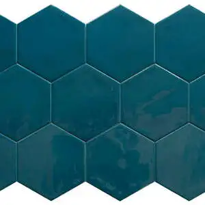 Ronda 5.5X6.3” Navy Blue Hexagon