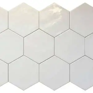 Ronda 5.5X6.3” White Hexagon