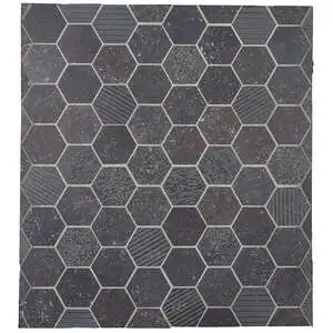 Italian Porcelain 10 Exa Mosaic 10x10 Nero Mix