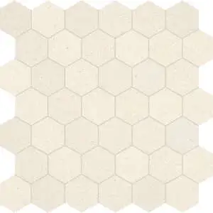 Serene Ivory 2 Hexagon Mosaic