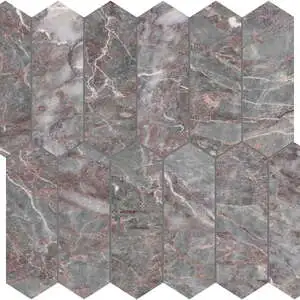 Sereno Burgundy 2×6 Picket Mosaic