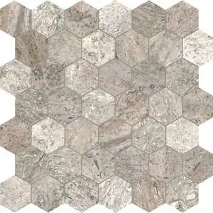 Silver Ash 2 Hexagon Mosaic