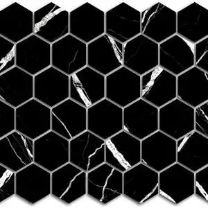 Treasure Midnight Nero 2×2 Polished Hexagon Mosaic