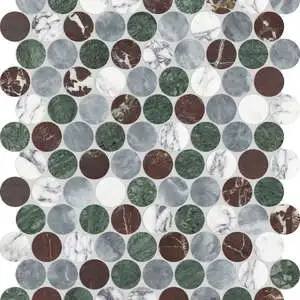 Utopio 1.25 Penny Round Tropic Mosaic