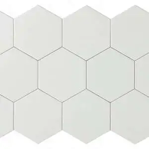 Vida 5.5X6.3” White Hexagon