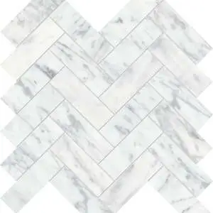 Virtue Bianco 1.25×4 Herringbone Mosaic