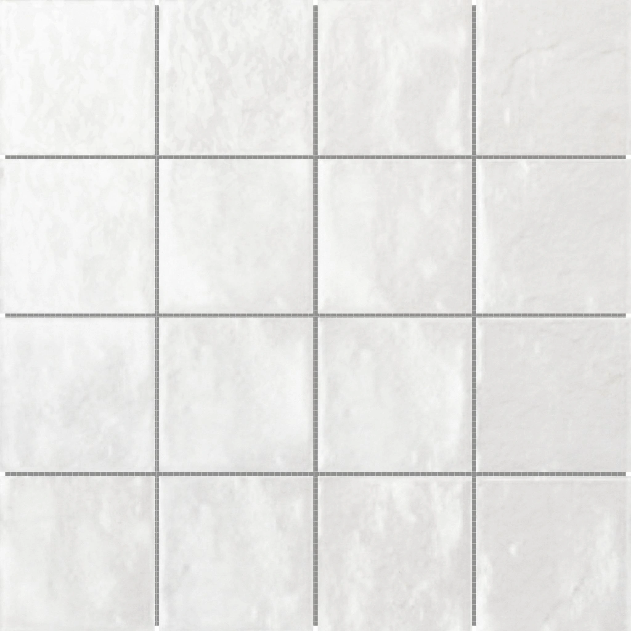 Zellige Glazed Ceramic White 3″x3″ Mosaic