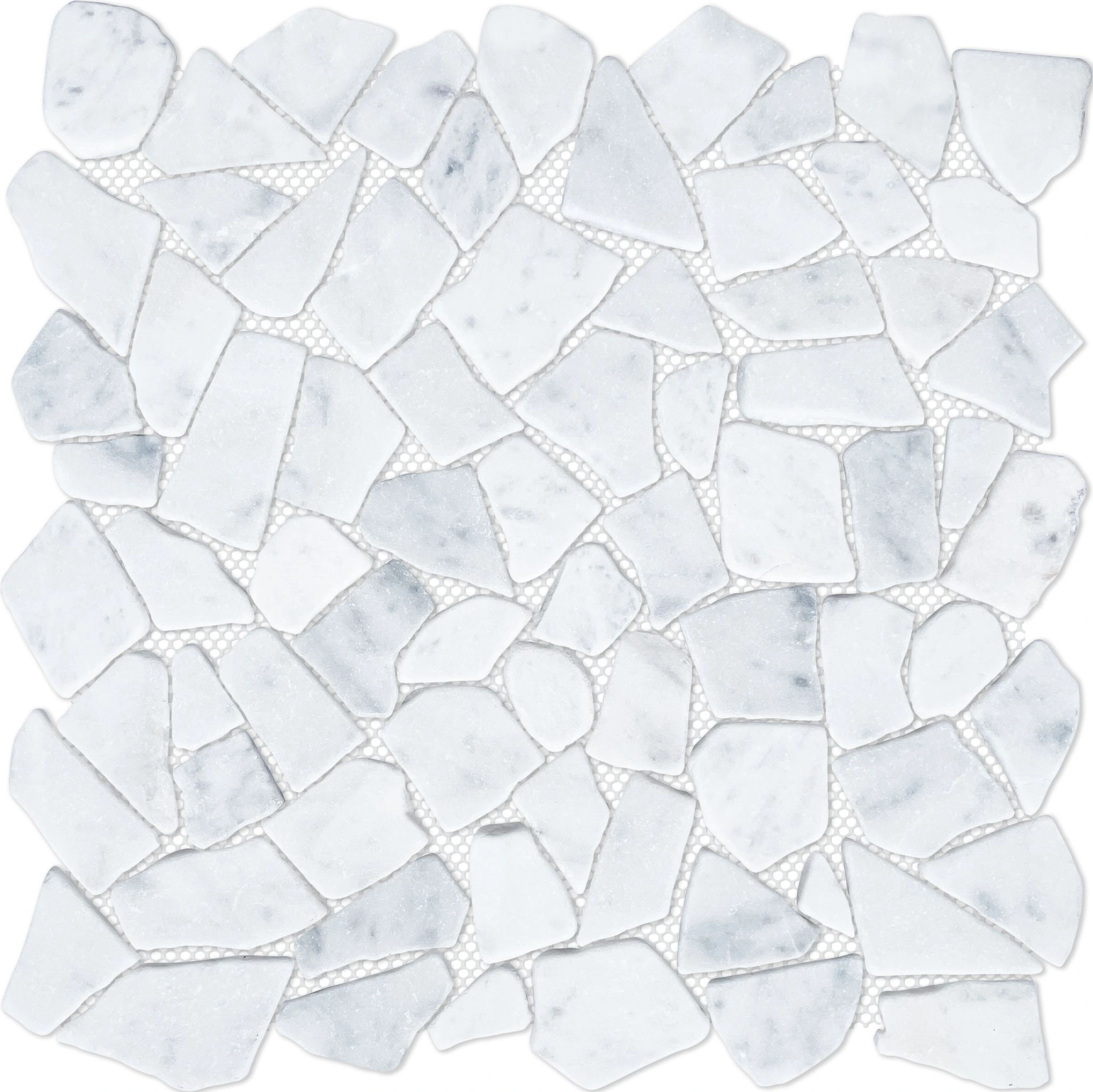Mini Opus Matte White Grey Marble Stone Interlocking