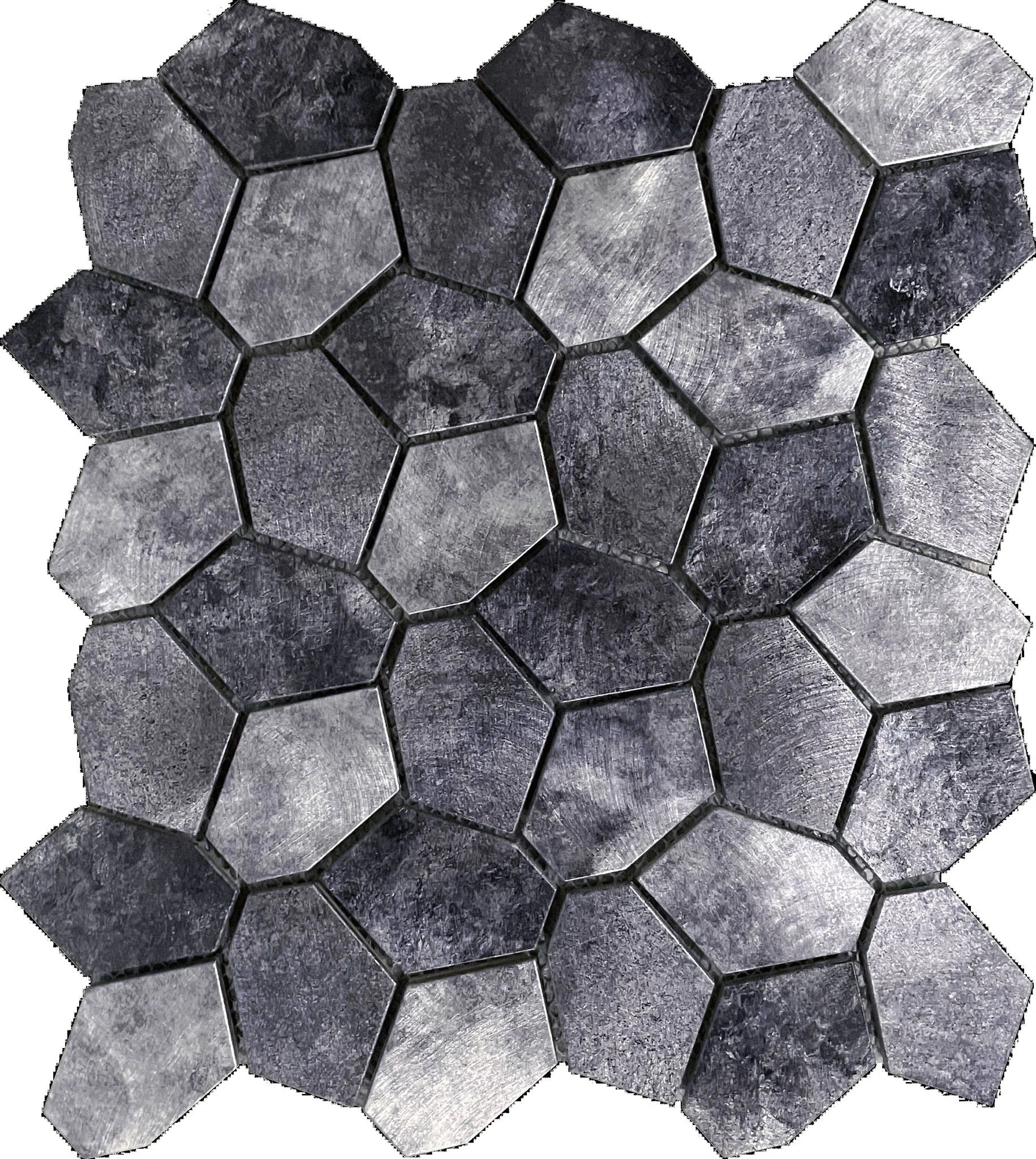 Hexagon Aluminum Mix Grey 11.4″x12.2″