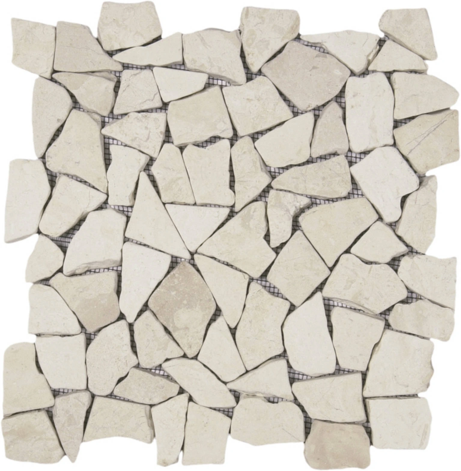 White Mini Opus Interlocking Mosaic Sheet