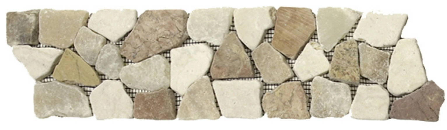 Onyx White/Red Opus Mosaic Interlocking Border