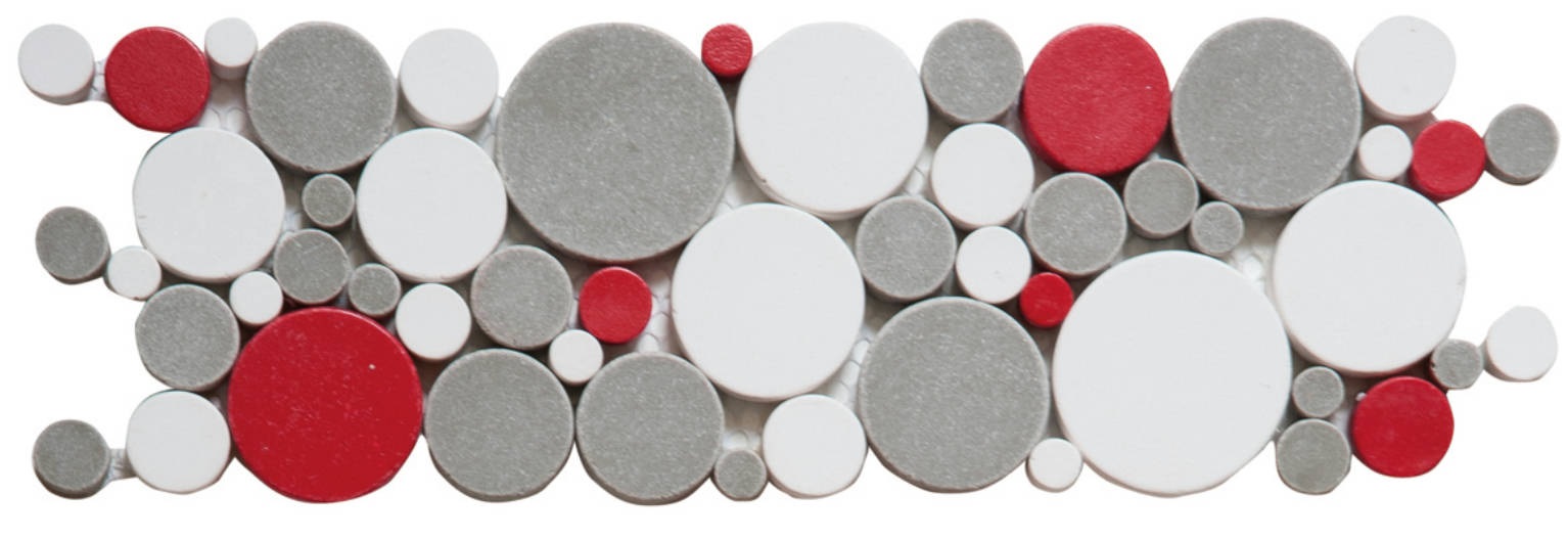 Dsa Loop Collection Penny Rounds Where to buy White Grey Red Penny Rounds Interlocking Border, Stone ...