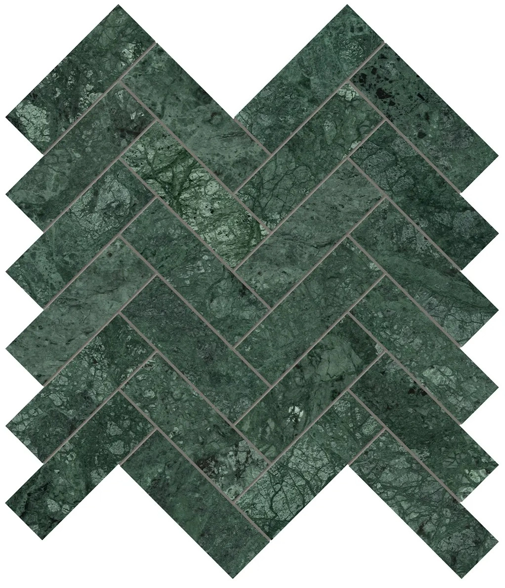 Diosa Verde Herringbone Mosaic