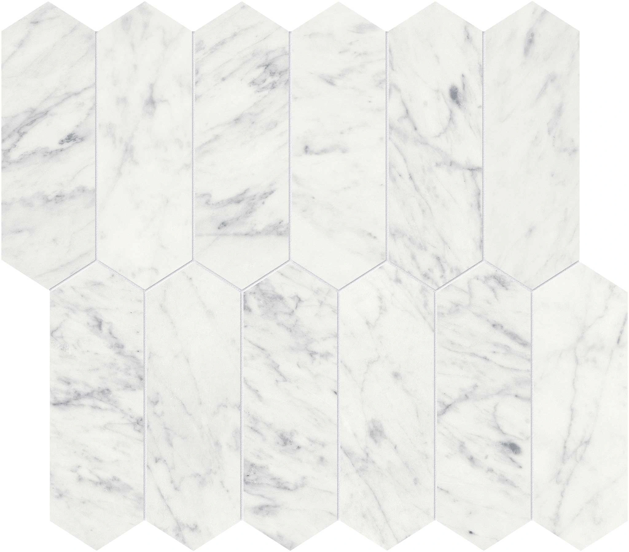 Eterna Bianco 2×6 Picket Mosaic