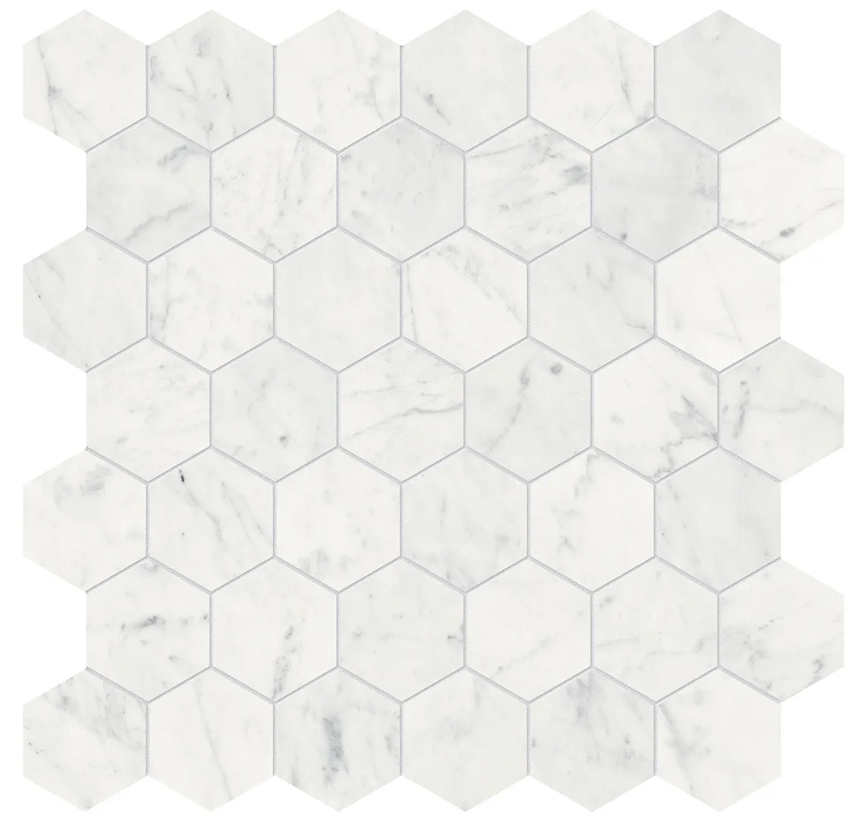 Eterna Bianco Hexagon Mosaic 2"