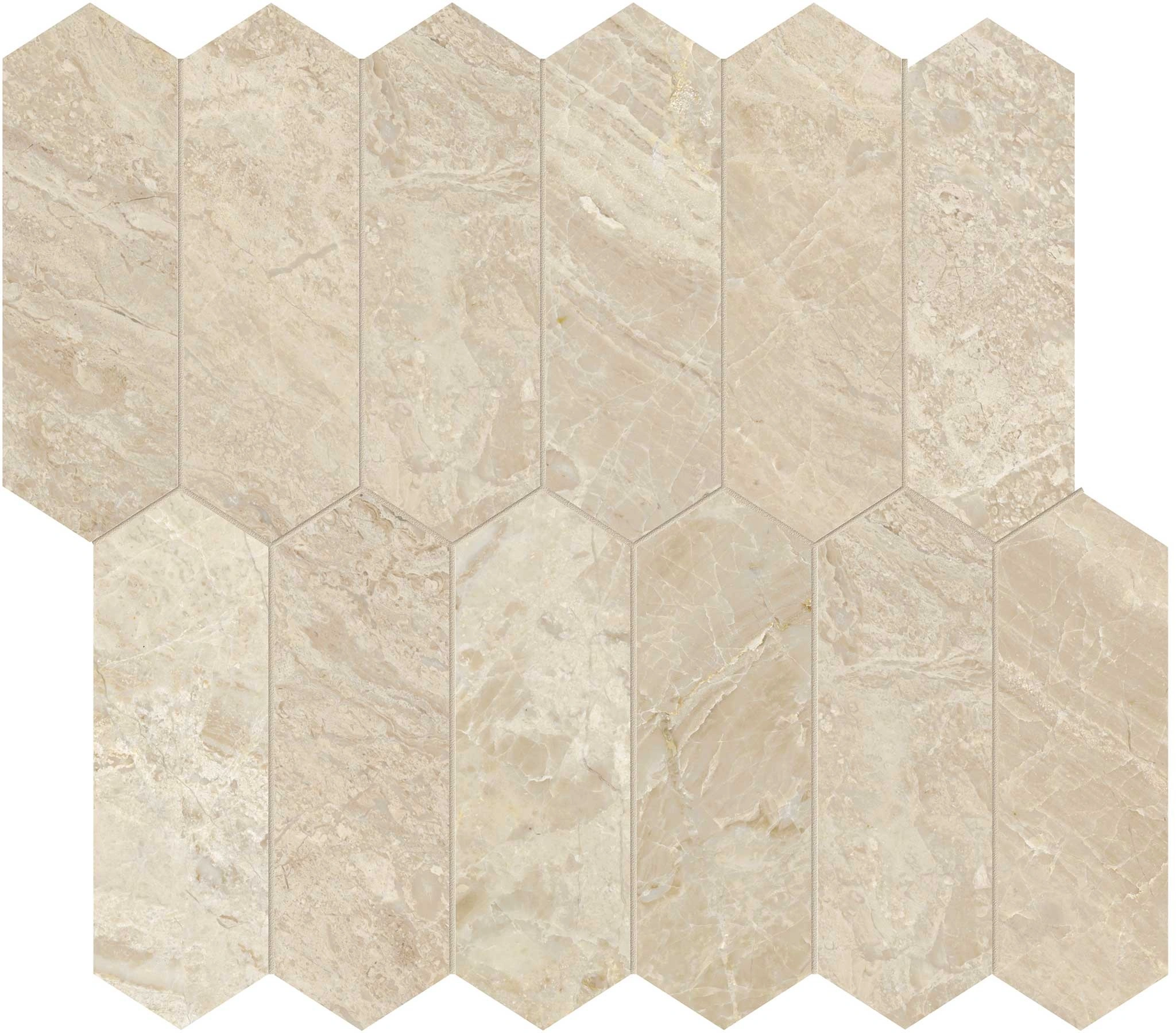 Impero Reale 2×6 Honed Picket Mosaic