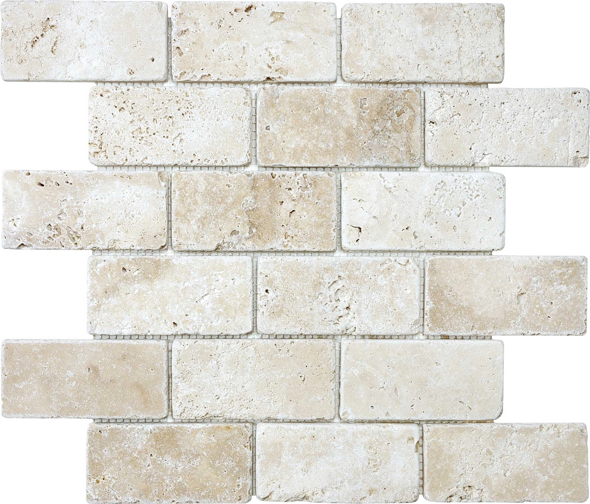 Ivory 2×4 Brick Mosaic