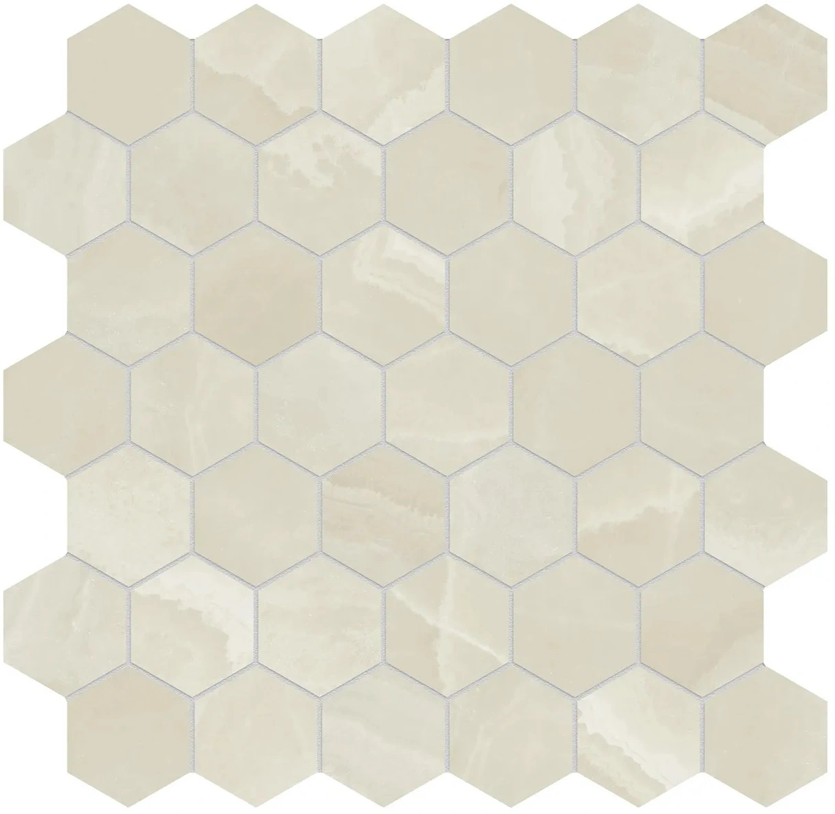 Onyx Crema Hexagon Mosaic