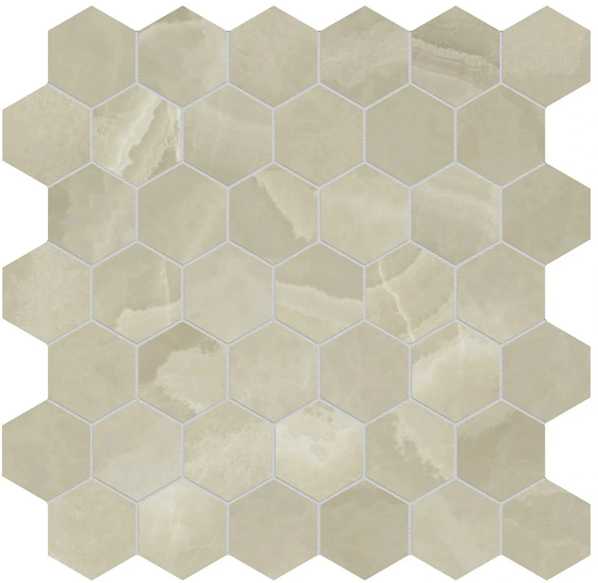 Onyx Hazel Hexagon Mosaic