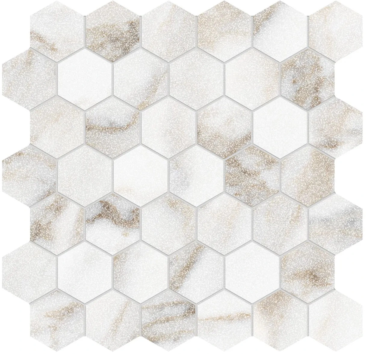 Calacatta Oro Hexagon Mosaic