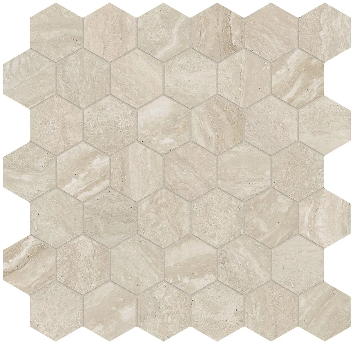 Travertino Classico Hexagon Mosaic