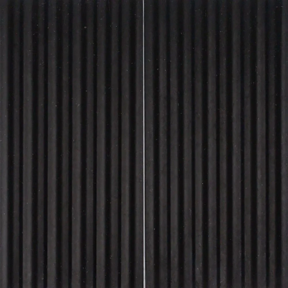 Fluted Field Tile 6" x 12" Nero Marquina
