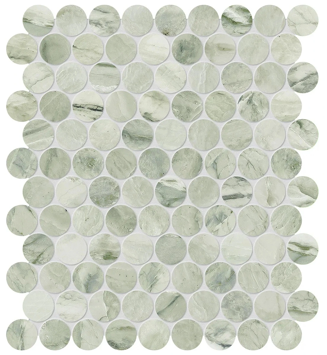 Moscato Argento Penny Round Mosaic