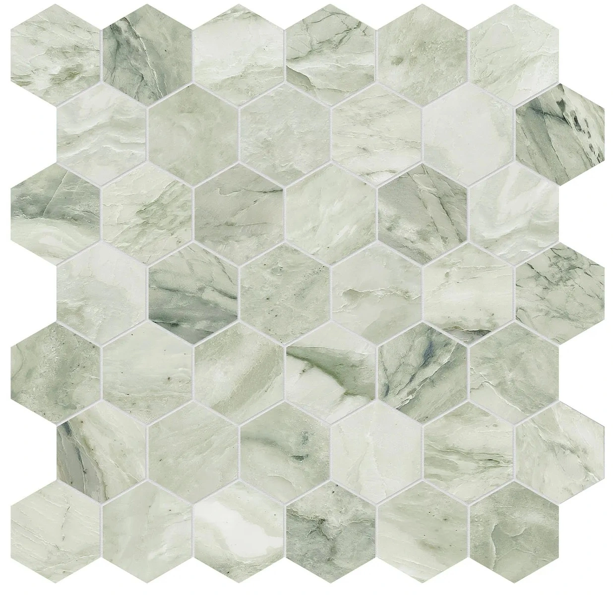 Moscato Argento Hexagon Mosaic