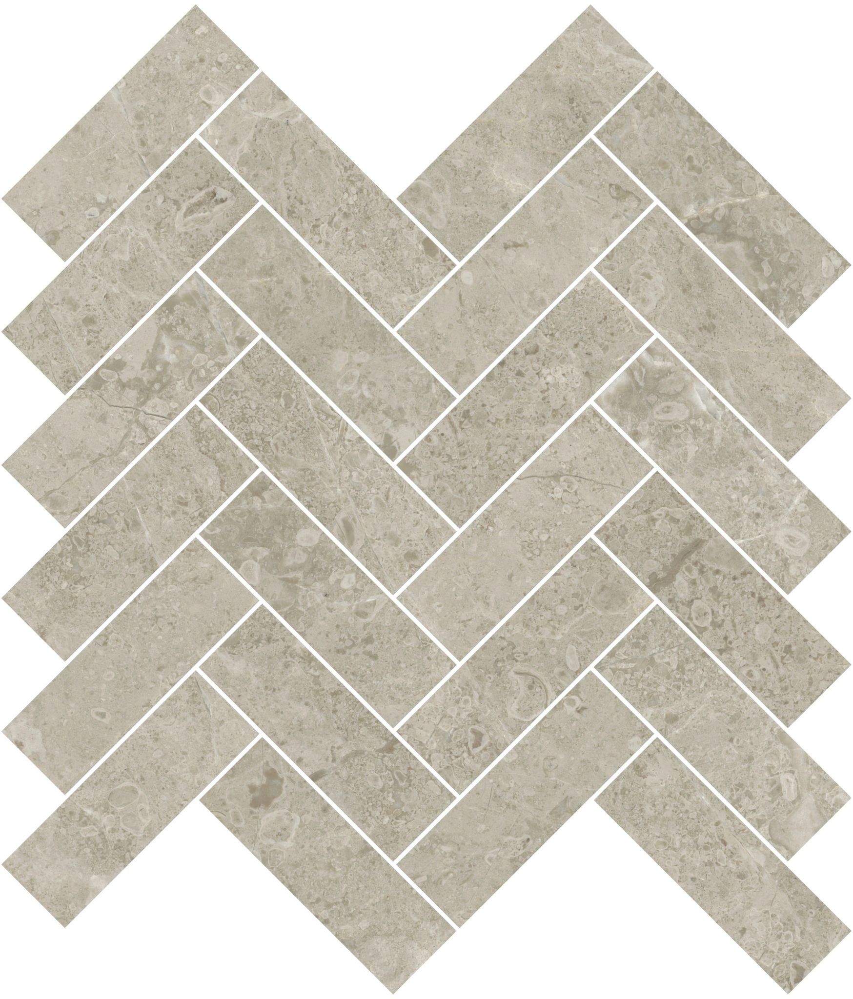 Ritz Gray 1.25×4 Herringbone Mosaic
