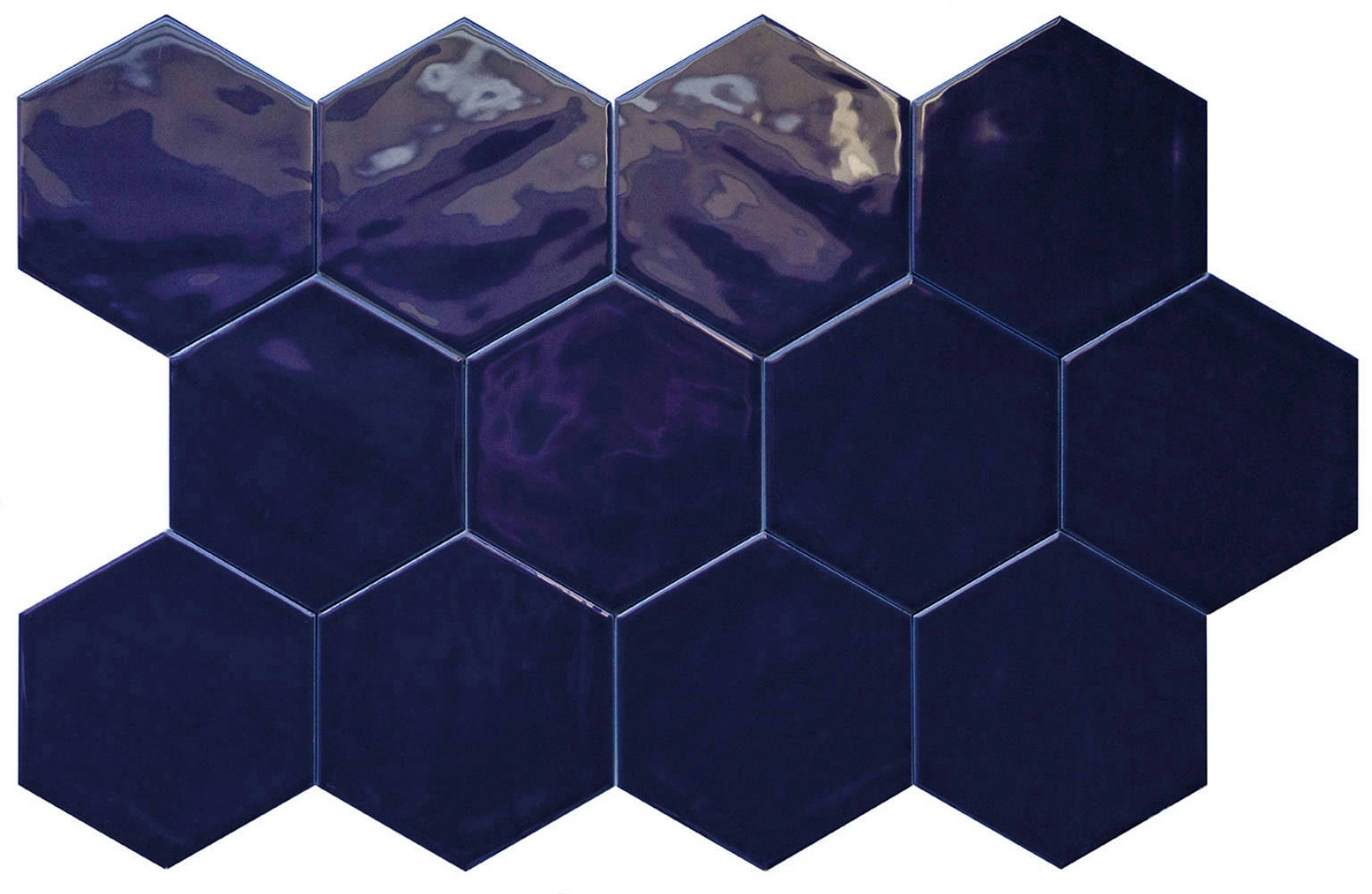 Ronda 5.5X6.3” Cobalt Hexagon