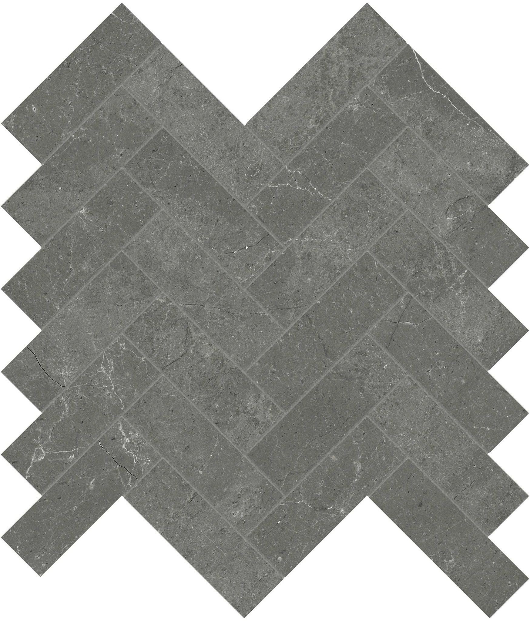 Stark Carbon 1.25×4 Herringbone Mosaic